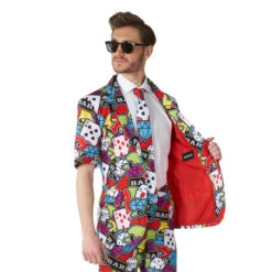 Casino Icons Vegas Mens Summer Suit -Family Halloween Store Sales Store obsu 1004 summer casino icons studio 02