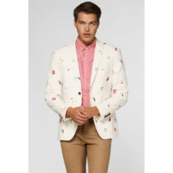 Tropical Summer Icons Off White Men’s Blazer