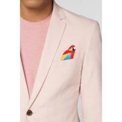 Tropical Birdie Soft Pink Men’s Blazer Jacket -Family Halloween Store Sales Store odjm 0017 blazer deluxe tropical birds 6 1 2qqrcbfziwroaiko