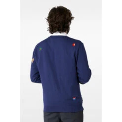 X-Mas Icons - Navy Mens Christmas Sweater -Family Halloween Store Sales Store odsm 1001 x mas icons navy studio gb 03