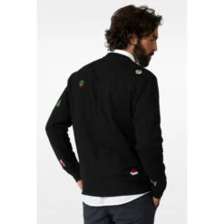 X-Mas Icons - Black Mens Christmas Sweater -Family Halloween Store Sales Store odsm 1002 x mas icons black studio gb 03