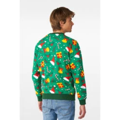 Opposuits Holiday Greenish Men's Ugly Christmas Sweater -Family Halloween Store Sales Store opsm 1001 holiday greenish studio gb 03