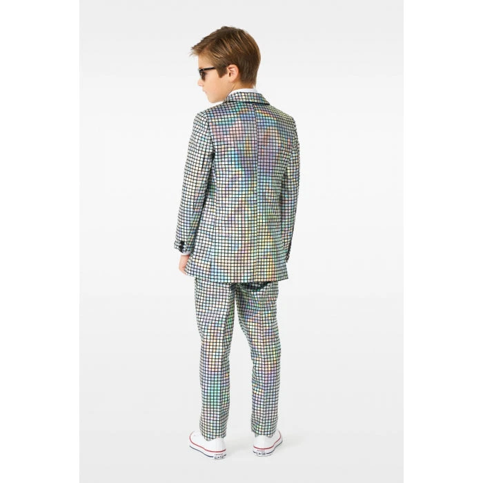 Opposuits Discoball Shiny Silver Boy's Suit 4 Opposuits Discoball Shiny Silver Boy's Suit - Image 4