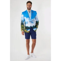 Opposuits Official Bob Ross™ Blazer Men's Mountain Ranges Patterned Jacket 11 Opposuits Official Bob Ross™ Blazer Men's Mountain Ranges Patterned Jacket -Family Halloween Store Sales Store osmb 1012 bob ross blazer gb 05