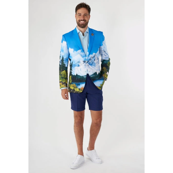 Opposuits Official Bob Ross™ Blazer Men's Mountain Ranges Patterned Jacket 5 Opposuits Official Bob Ross™ Blazer Men's Mountain Ranges Patterned Jacket - Image 5