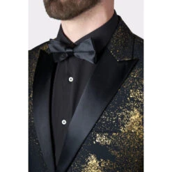 Opposuits Festive Forest Black And Gold Mens Christmas Blazer -Family Halloween Store Sales Store osmb 1019 festive forest gb 05