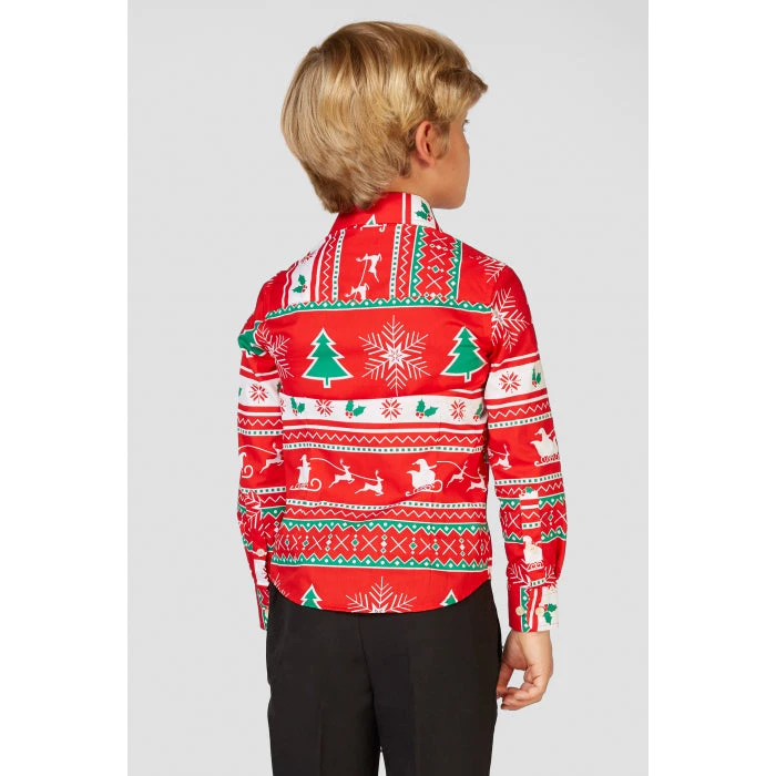 Opposuits Winter Wonderland Boy's Long Sleeved Christmas Shirt 3 Opposuits Winter Wonderland Boy's Long Sleeved Christmas Shirt - Image 3