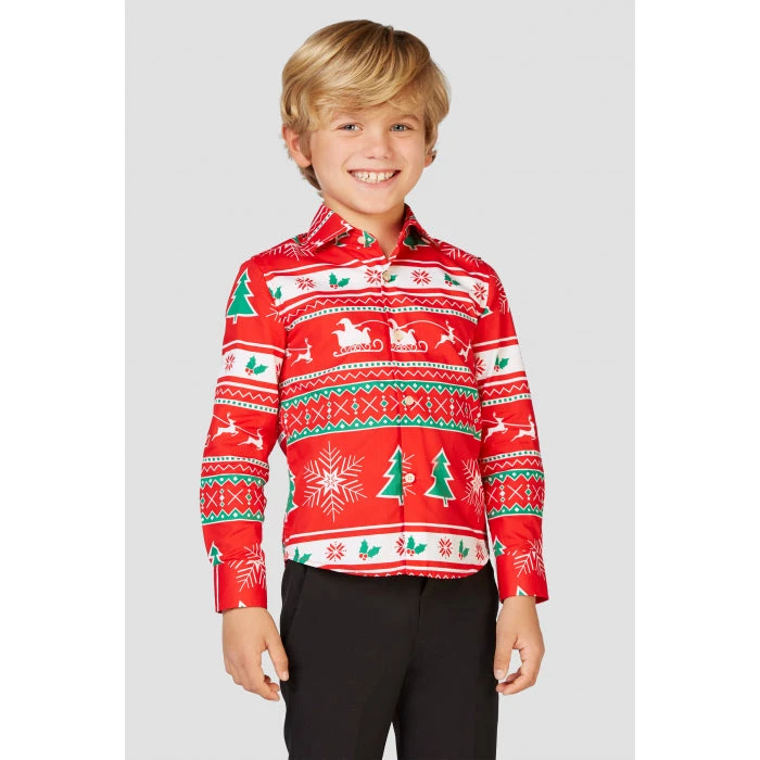 Opposuits Winter Wonderland Boy's Long Sleeved Christmas Shirt 1 Opposuits Winter Wonderland Boy's Long Sleeved Christmas Shirt