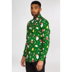 Opposuits Santaboss Long Sleeved Men's Christmas Shirt