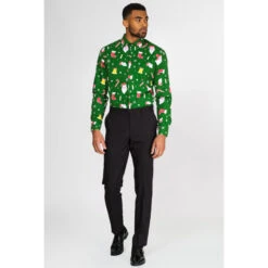 Opposuits Santaboss Long Sleeved Men's Christmas Shirt -Family Halloween Store Sales Store ossm 0014 xmas santaboss 4 zfgff4xgpx7c4tgy
