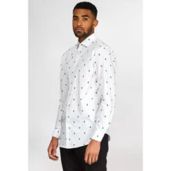 Opposuits Christmas Trees Long Sleeved Men's Shirt
