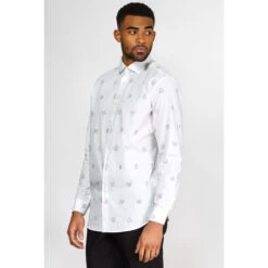 Opposuits Christmas Icons Long Sleeved Men's Christmas Shirt