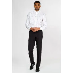 Opposuits Christmas Icons Long Sleeved Men's Christmas Shirt -Family Halloween Store Sales Store ossm 0017 xmas x mas icons 4 oeyok55u3watlbap