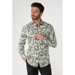 Opposuits Cashanova Long Sleeved Men's Money Print Shirt