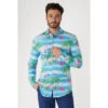 Opposuits Flaminguy Long Sleeved Animal Print Flamingo Men's Shirt