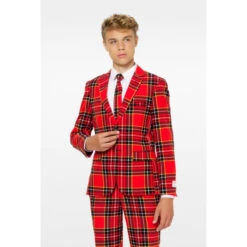 Opposuits The Lumberjack, Teen Boys Red Plaid Suit