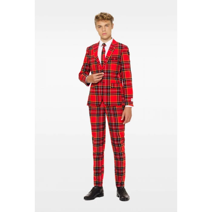 Opposuits The Lumberjack, Teen Boys Red Plaid Suit 2 Opposuits The Lumberjack, Teen Boys Red Plaid Suit - Image 2