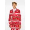 Opposuits Winter Wonderland Teen Boys Red Christmas Suit