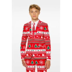 Opposuits Winter Wonderland Teen Boys Red Christmas Suit