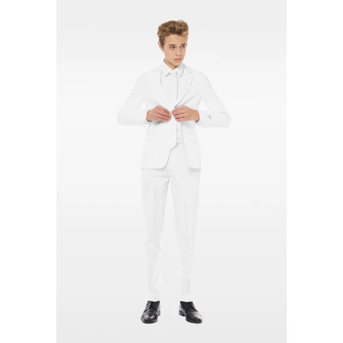 Opposuits White Knight Teen Boys White Suit 2 Opposuits White Knight Teen Boys White Suit - Image 2