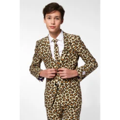 Opposuits The Jag, Teen Boys Leopard Print Suit