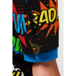 Opposuits Badaboom Comic Book Men's Suit -Family Halloween Store Sales Store osui 0033 superhero comic book icons suit badaboom 6 tnlruuavxpkzlvp5