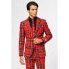 Opposuits The Lumberjack, Red Plaid Mens Suit