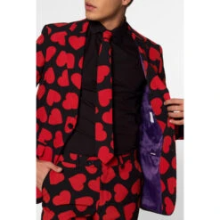 Opposuits King Of Hearts Valentines Patterned Men's Suit -Family Halloween Store Sales Store osui 0068 black suit hearts king of hearts 03 nxeekbiuppbsqkiu