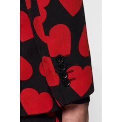 Opposuits King Of Hearts Valentines Patterned Men's Suit -Family Halloween Store Sales Store osui 0068 black suit hearts king of hearts 07 g7q5f7byugtqerdb