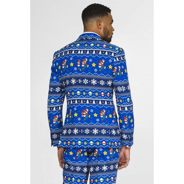Opposuits Super Mario Merry Mario Nintendo Christmas Patterned Men's Suit 4 Opposuits Super Mario Merry Mario Nintendo Christmas Patterned Men's Suit - Image 4