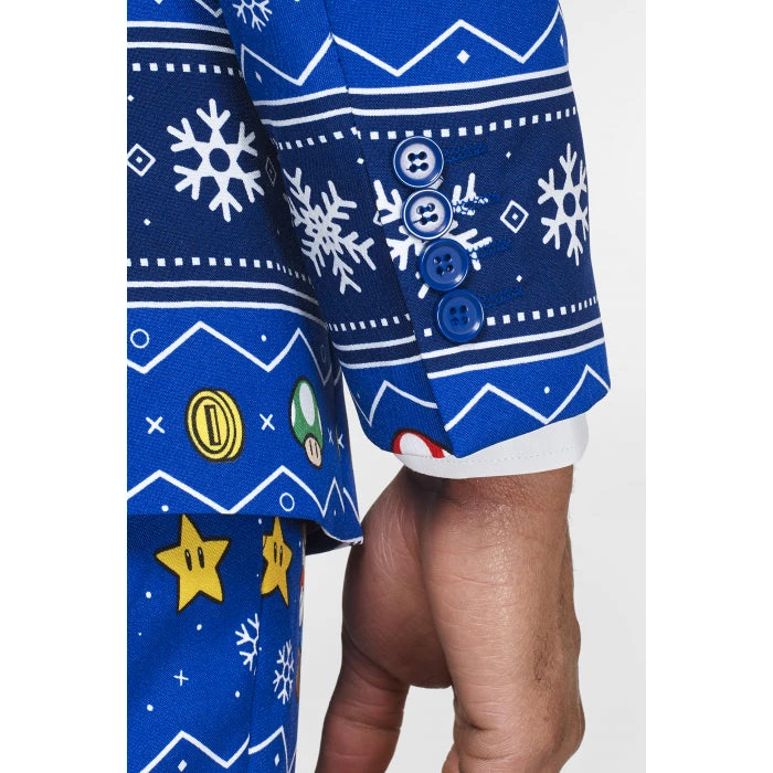 Opposuits Super Mario Merry Mario Nintendo Christmas Patterned Men's Suit 7 Opposuits Super Mario Merry Mario Nintendo Christmas Patterned Men's Suit - Image 7