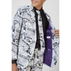 Opposuits Textile Telegraph Newspaper Costume Suit -Family Halloween Store Sales Store osui 0111 funny newspaper print suit textile telegraph 03 1yqgigz7lehlhebk