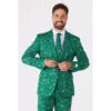 Opposuits Cool Circuit, Green Circuit Board Patterned Men's Suit