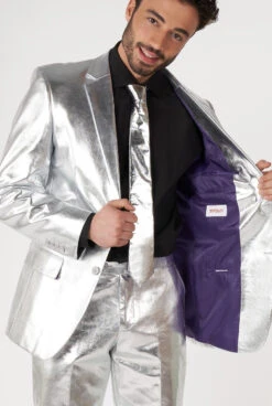 Opposuits Shiny Silver Mens Suit -Family Halloween Store Sales Store osui 0121 shiny silver studio gb 03