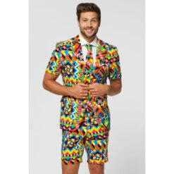 Opposuits Abstractive Retro Colourful Summer Men's Short Suit