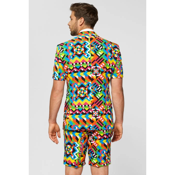 Opposuits Abstractive Retro Colourful Summer Men's Short Suit 3 Opposuits Abstractive Retro Colourful Summer Men's Short Suit - Image 3