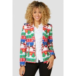 Opposuits Snazzy Santa Women's Christmas Blazer
