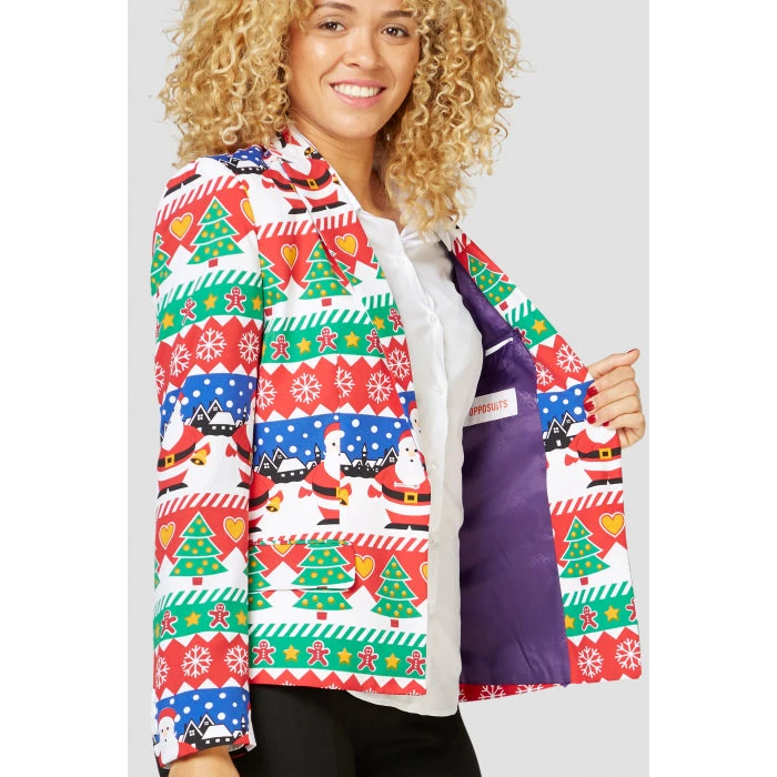 Opposuits Snazzy Santa Women's Christmas Blazer 2 Opposuits Snazzy Santa Women's Christmas Blazer - Image 2