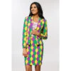 Opposuits Harlequeen Women's Mardi Gras Patterned Suit