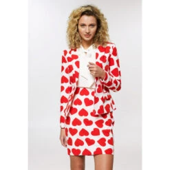 Opposuits Queen Of Hearts Women's Valentines Heart Patterned Suit