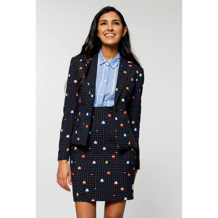 Opposuits Madam Pac-Man™ Women's Retro Video Game Patterned Suit 1 Opposuits Madam Pac-Man™ Women's Retro Video Game Patterned Suit