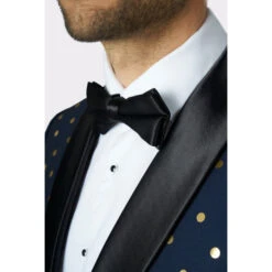 Opposuits Navy Blue With Gold Dots Mens Christmas Tuxedo -Family Halloween Store Sales Store otux 1003 goldy dots gb 07