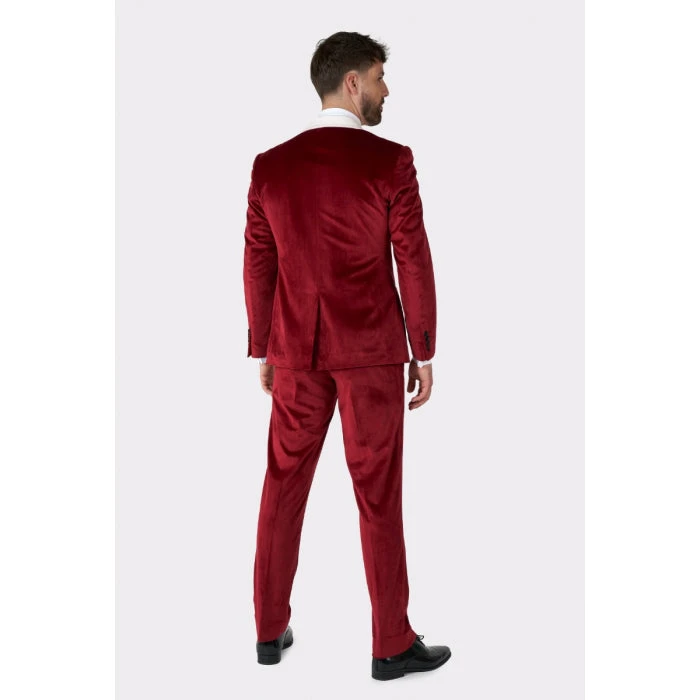 Opposuits Velvet Vibes, Red Velvet Mens Tuxedo 3 Opposuits Velvet Vibes, Red Velvet Mens Tuxedo - Image 3