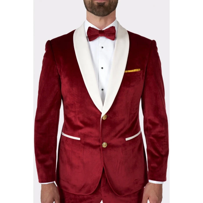 Opposuits Velvet Vibes, Red Velvet Mens Tuxedo 4 Opposuits Velvet Vibes, Red Velvet Mens Tuxedo - Image 4