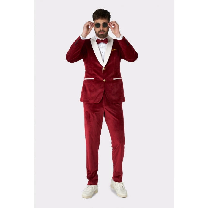 Opposuits Velvet Vibes, Red Velvet Mens Tuxedo 8 Opposuits Velvet Vibes, Red Velvet Mens Tuxedo - Image 8