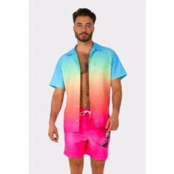 Opposuits Retro 90's Funky Fade Mens Summer Combo Shirt And Shorts -Family Halloween Store Sales Store scom 1005 funky fade gb 08