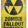 Sunstar 17" Zombie Fallout Shelter Metal Sign